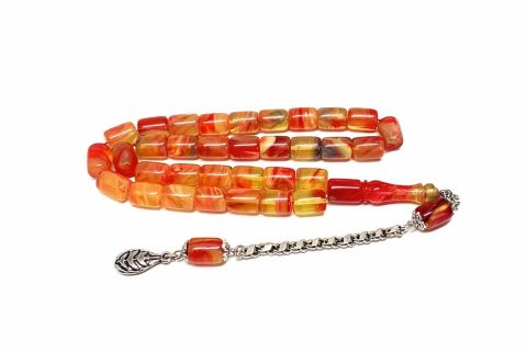 SIKMA KEHRİBAR TURUNCU KAPSÜL MODEL TESBİH