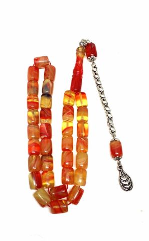 SIKMA KEHRİBAR TURUNCU KAPSÜL MODEL TESBİH