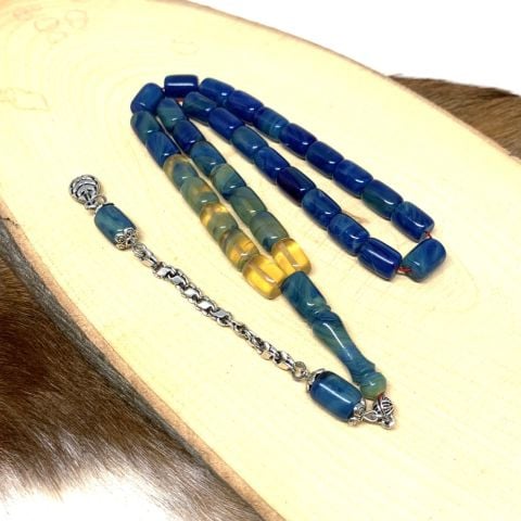 SIKMA KEHRİBAR MAVİ KAPSÜL MODEL TESBİH