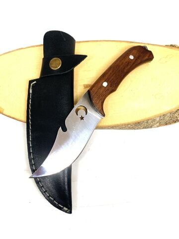 BIÇAK CEVİZ AĞACINDAN TÜRKİYE BAYRAK İŞLEMELİ