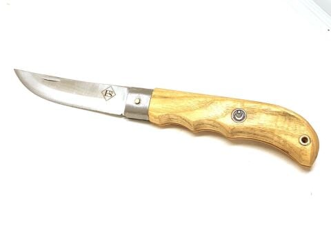 ÇAKI AY YILDIZ İŞLEMELİ CEVİZ AĞACINDAN KABZA