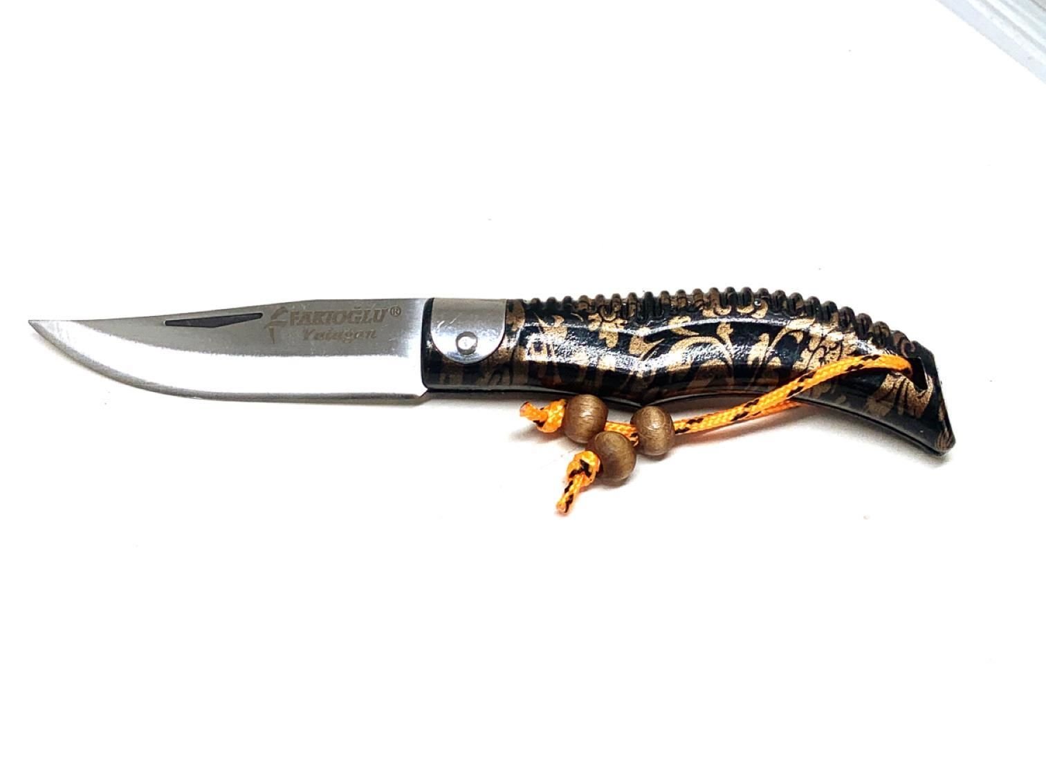 ÇAKI FAIKOĞLU KAHVERENGİ HARELİ MONOMER KABZA ÇELİKTEN