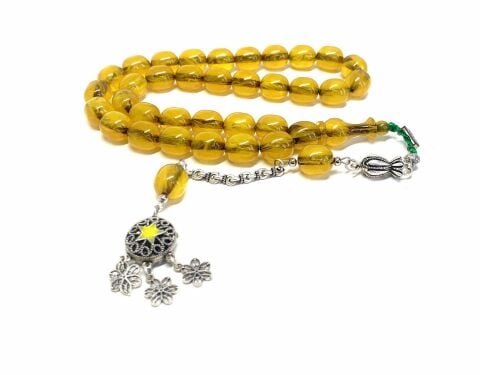 OSMANLI BENZETME SIKMA KEHEİBAR SARI BEYZİ MODEL TESBİH