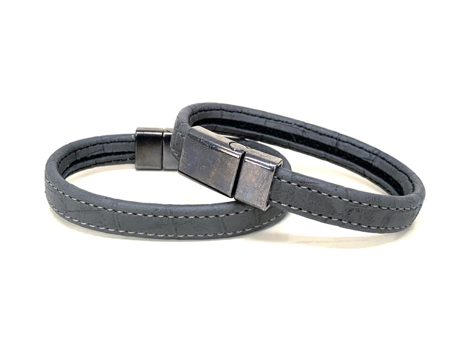 DERİ BİLEKLİK %100 ORİJİNAL GRİ