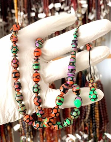 ARİZONA KERTENKELE DESENLİ GALALİT BEYZİ MODEL TESBİH